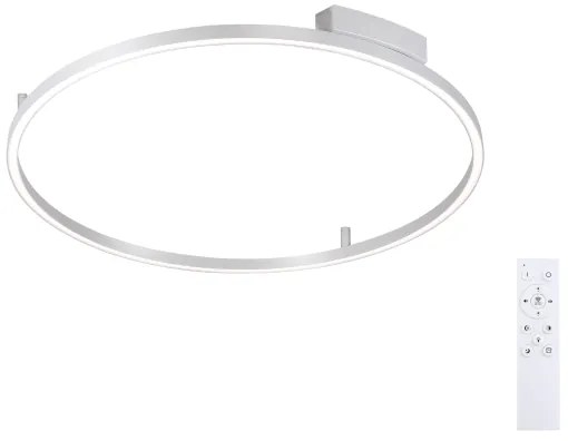 Brilagi - Lampă LED reglabilă PORTOFINO LED/60W/230V Ø 80 cm argintie +telecomandă