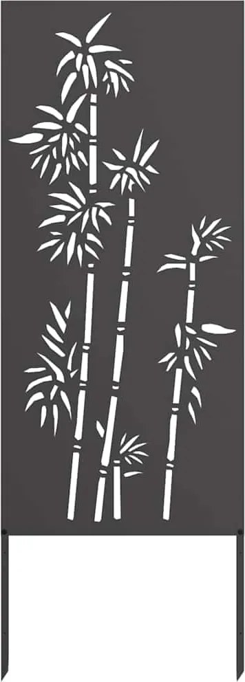 vidaXL Ecran de intimitate pentru grădină Floral Negru 50 x 140 cm