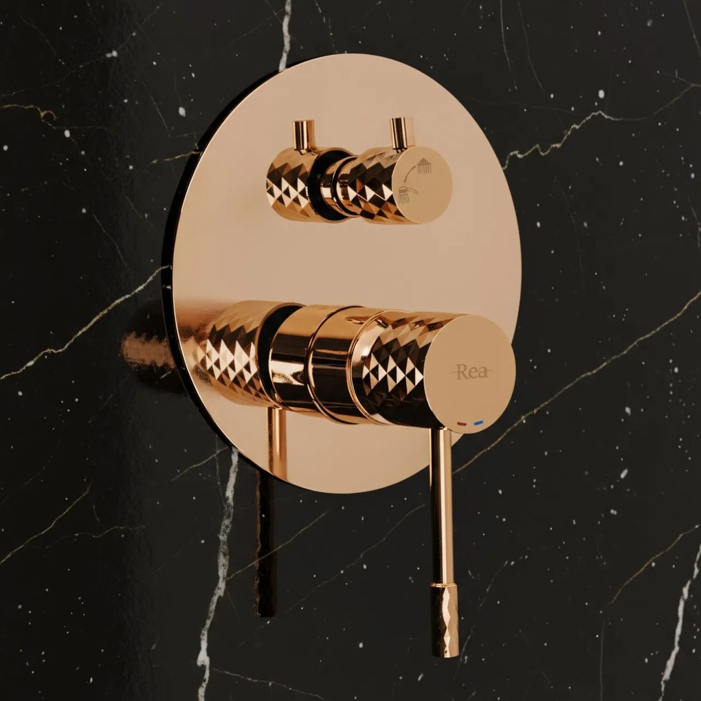 Set de dus incastrat Rea Lungo Diamond Copper + BOX
