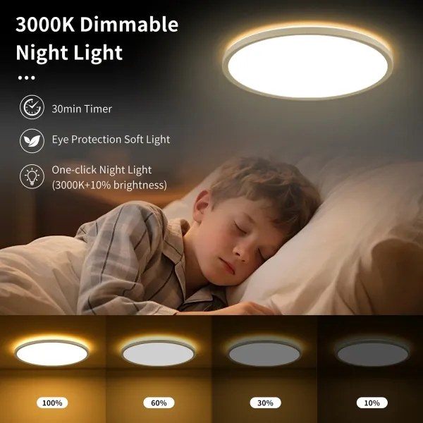 Brilagi - Corp de iluminat LED dimabil ULTRA SLIM LED/18W/230V Ø 30 cm alb + telecomandă