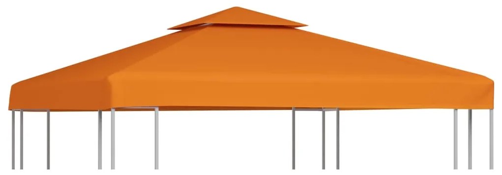 vidaXL Copertină rezervă acoperiș pavilion portocaliu 3x3 m 310 g/m²