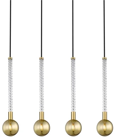 Lustră pe cablu Zuma Line P0583-04A-2GHF MIDA 4xG9/6W/230V alamă