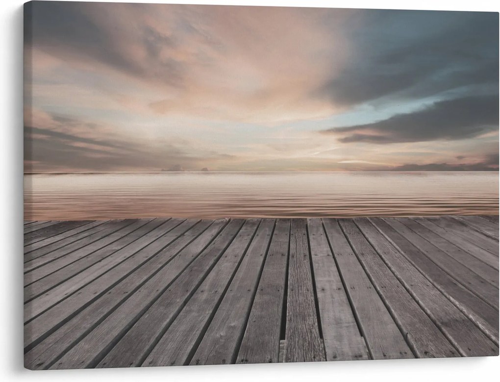 Tablou - Pier la apus de soare (70x50 cm)