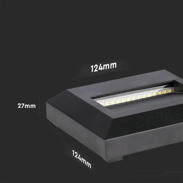 Corp de iluminat LED de exterior pentru scări LED/2W/230V IP65 3000K negru