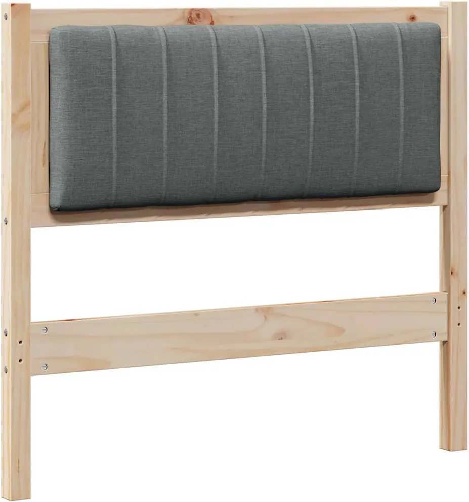vidaXL Tăblie tapițată cu headboard Maro 90 cm Lemn de pin masiv