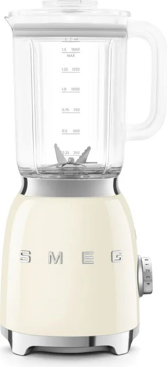 Blender Smeg BLF03CREU, 800 W, 1,5 l, 18 000 rpm, 4 programe, 4 viteze + Impusl, Otel inoxidabil, Crem