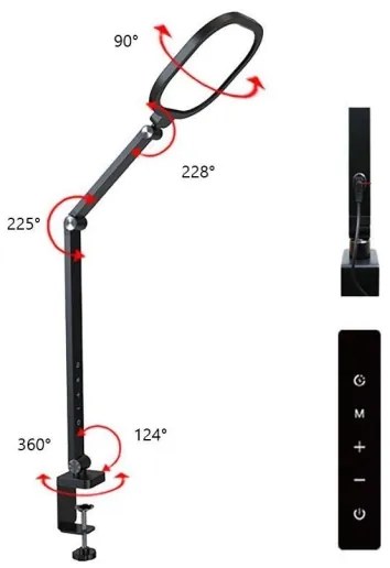 Lampă LED tactilă flexibilă dimabilă de masă LED/15W/230V 3000-6500K CRI 96