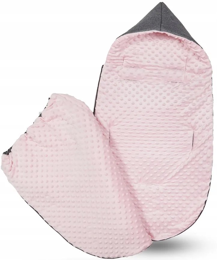 ShopJK SAC PENTRU CĂRUCIOR PRIMĂVARĂ/TOAMNĂ GRI - ROZ 017377