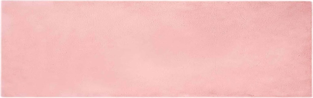 vidaXL Covor din de iepure sintetic antiderapant Olite Roz 80 x 250 cm