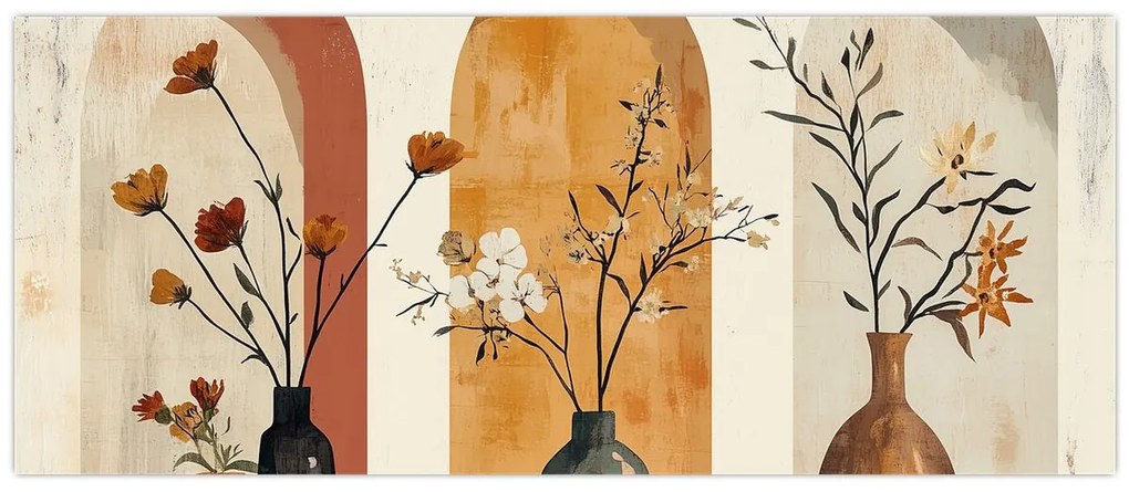 Tablou - Vaze în arcade (120x50 cm)