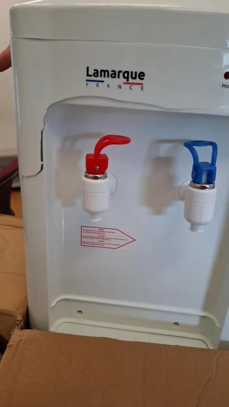 La mâna a doua: Dozator de apa Lamarque WDE-3512, 70-630 W, Incalzire 5 l/h, Racire 0,7 l/h, Electronic, Incarcare superioara, Indicator, Alb