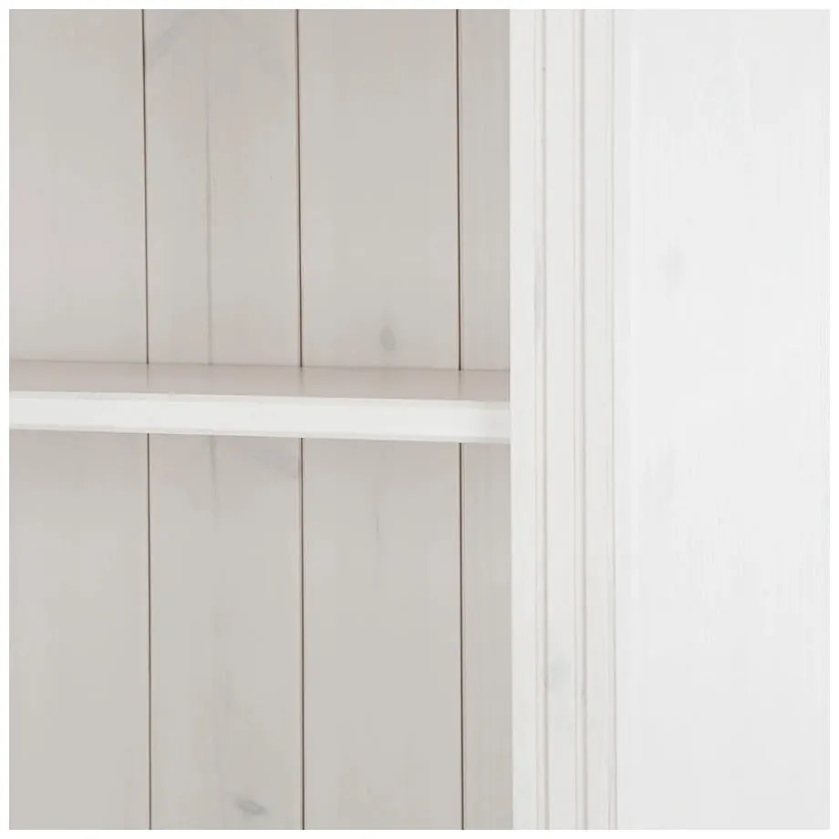 Bibliotecă albă din lemn de pin 74x223x37 cm Anita – Støraa