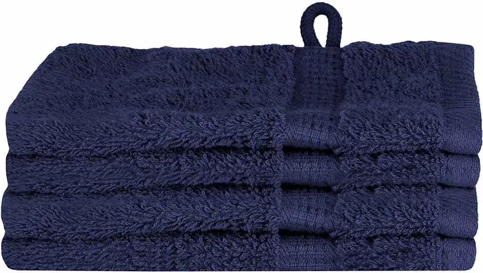 vidaXL Prosop pentru musafiri SOLUND 4 pcs Albastru marin 15 x 21 cm