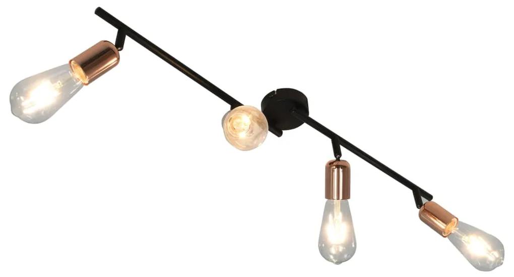 Lampa spot cu 4 directii, negru si aramiu, 60 cm, E27 negru si aramiu, nu, 1