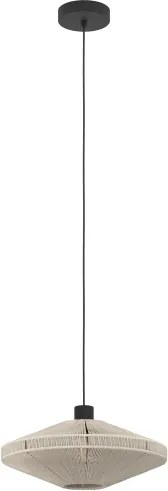 Eglo 43999 - lustră suspendată pe cablu MIDSUMER, 1xE27/40W/230V, crem