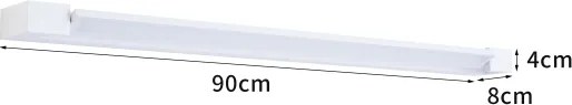 BRILAGI - LED Aplica de perete pentru exterior AQUA LINE LED/24W/230V 90 cm IP44 albă