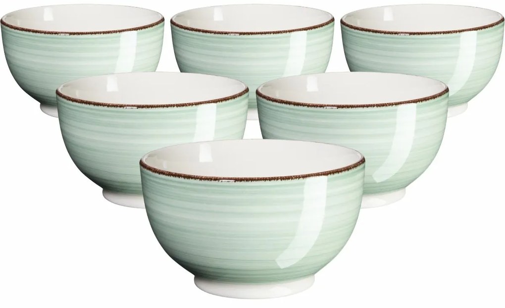 Mäser Set de 6 boluri Bel Tempo 14 cm, verde