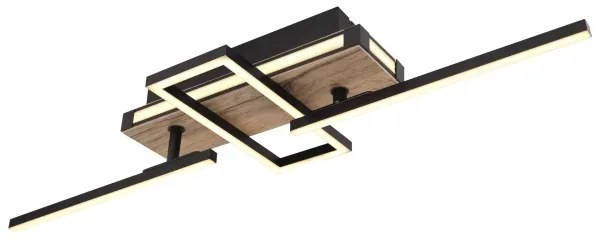 Globo 67299D2 - Plafonieră COLLI LED, 30W, 230V, maro/negru