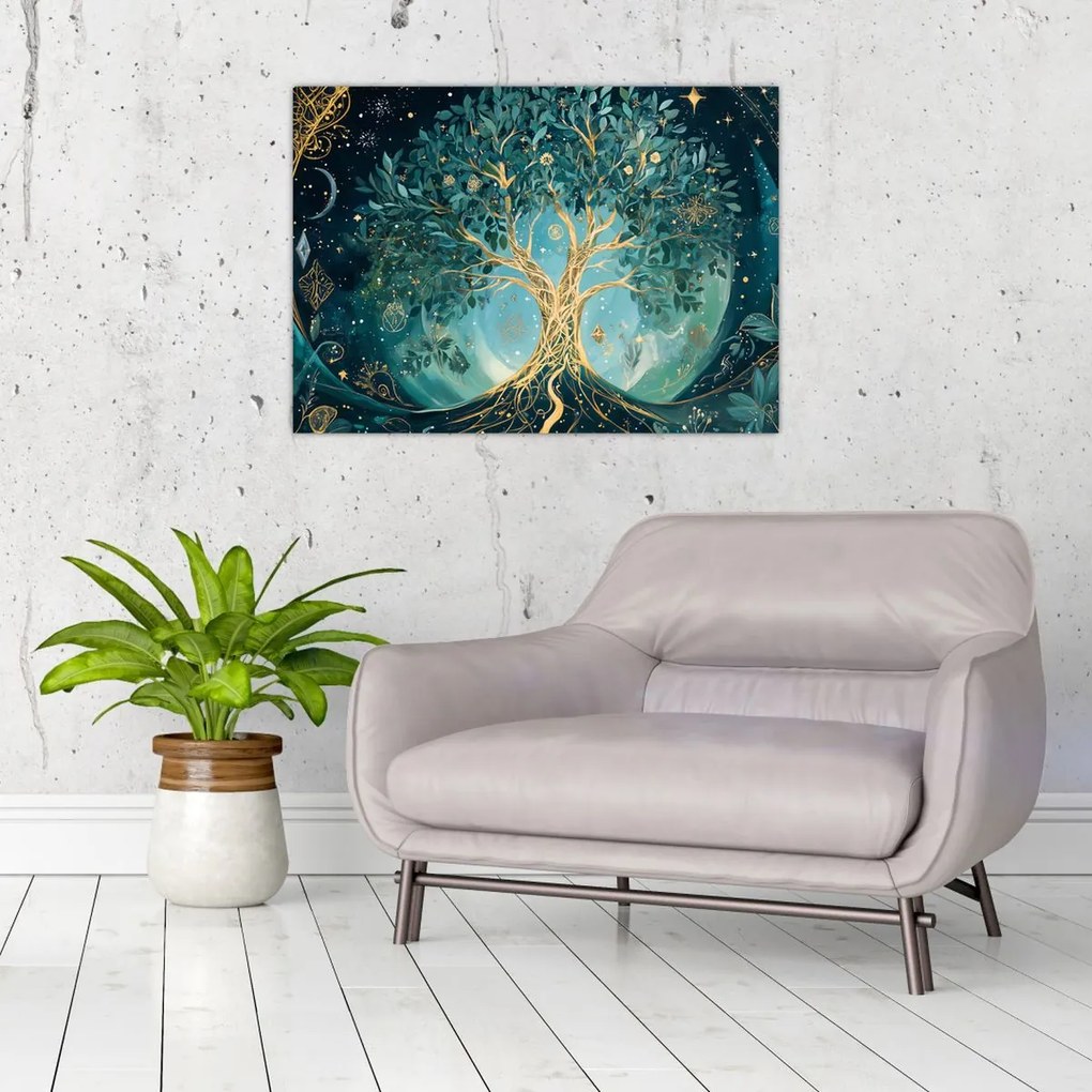 Tablou – Arborele vieții în univers (70x50 cm)