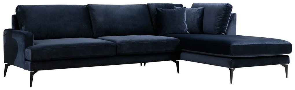 Canapea de colț Papira Corner Right (L3+Chl) - Navy Blue
