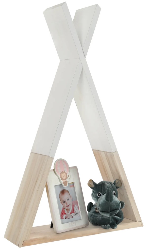 Raft pentru copii Cinderella (alb + natural). 1028668