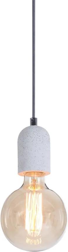 Lustra tip pendul Betoni I beton/metal, gri, 1 bec, diametru 10 cm, 230 V
