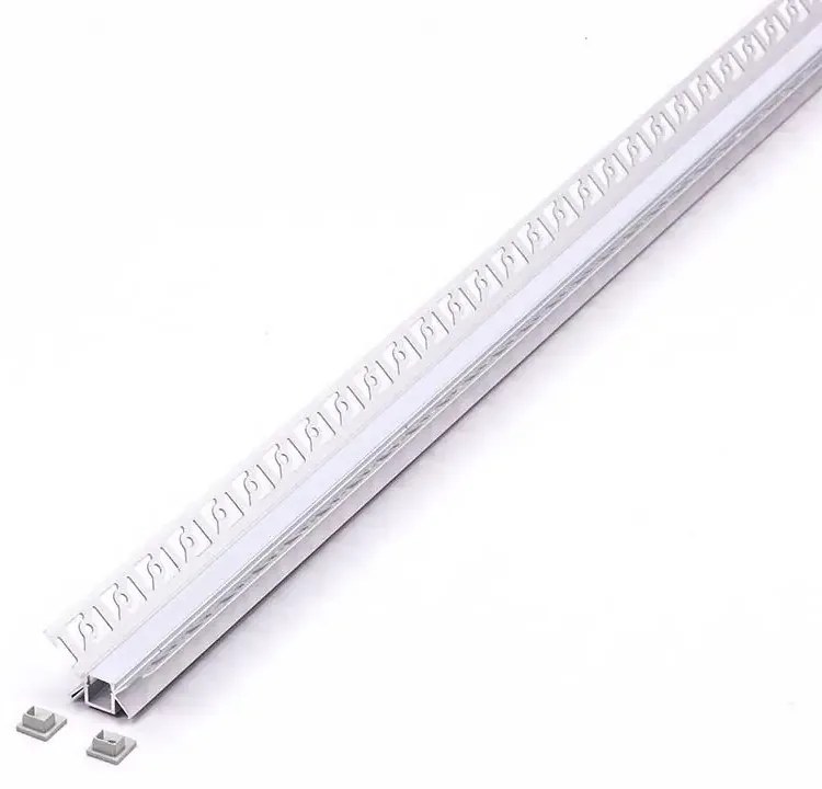 Profil Banda LED de Colt Exterior, Incastrat (ST), pentru Rigips, Aluminiu + Alb Mat, 2m
