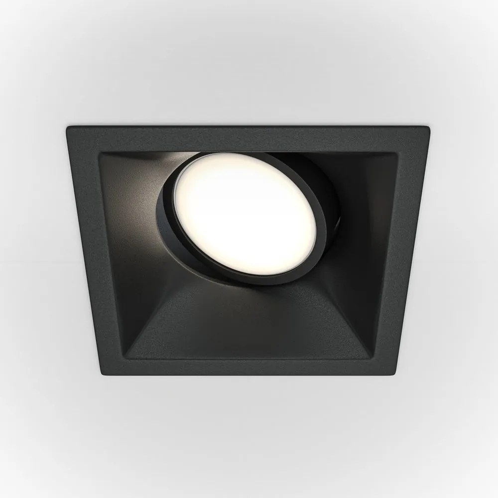 Spot incastrabil design tehnic Dot alb 9x9cm