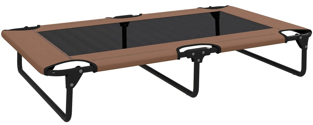 PawHut Pat Pliabil pentru Câini Mari cu Țesătură Tip Plasă, 107x61x20cm, Maro | Aosom Romania