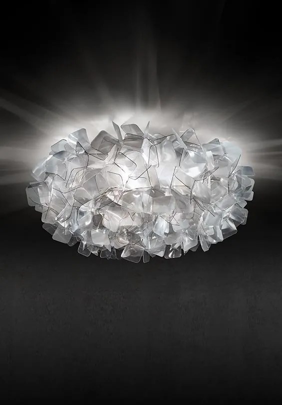 Plafoniera design unicat realizata manual Clizia Large Fume, 78cm