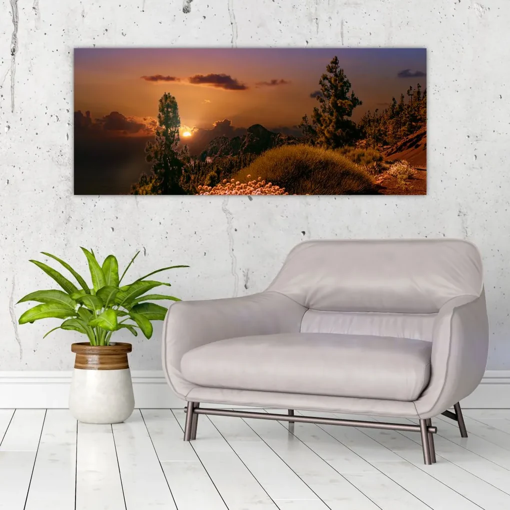 Tablou naturii  cu apus de soare (120x50 cm), în 40 de alte dimensiuni noi