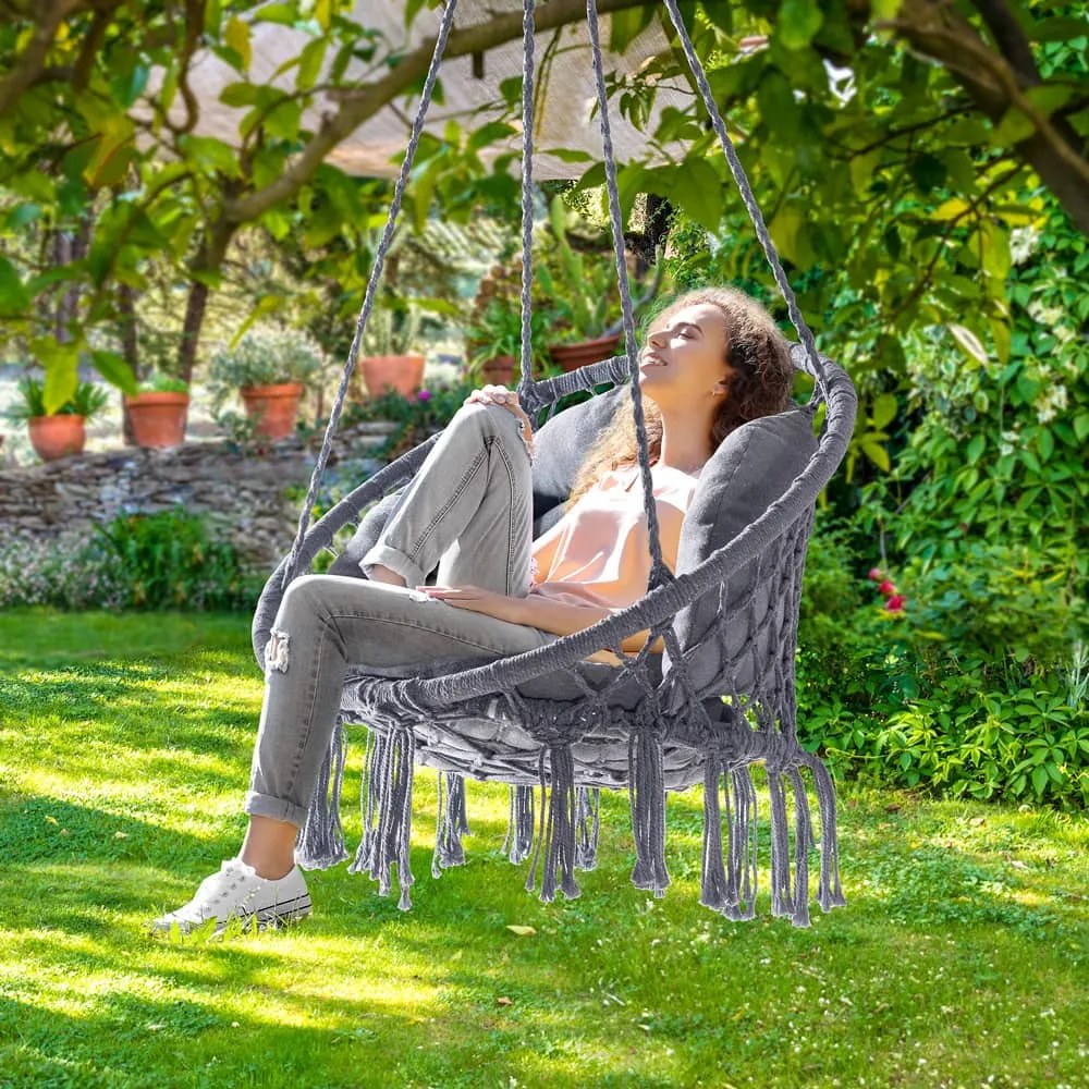 Deuba Scaun suspendat 80x60x140cm - antracit