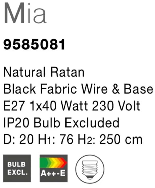 Lustra boho style design natural Mia natur NVL-9585081