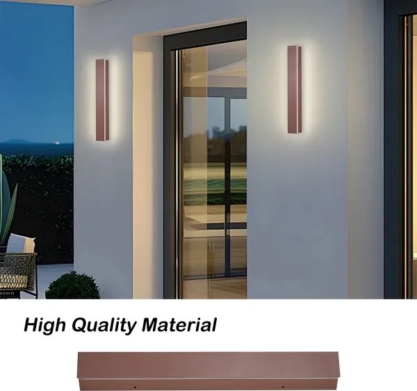 Brilagi - Aplică LED de perete pentru exterior LINEAR, 8W, 230V, 3000K, IP65, 30 cm, maro, CRI 90