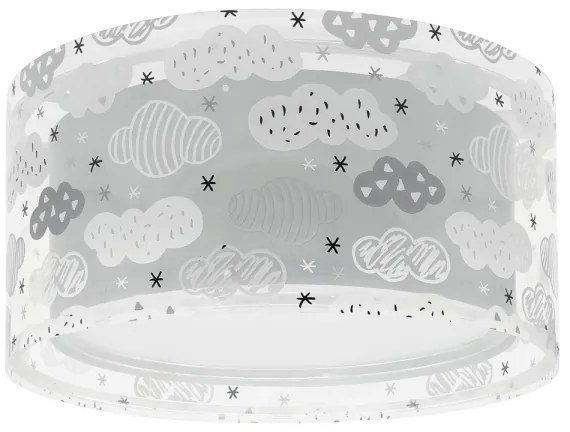 Plafonieră pentru copii CLOUDS 2xE27/60W/230V gri Dalber 41346E