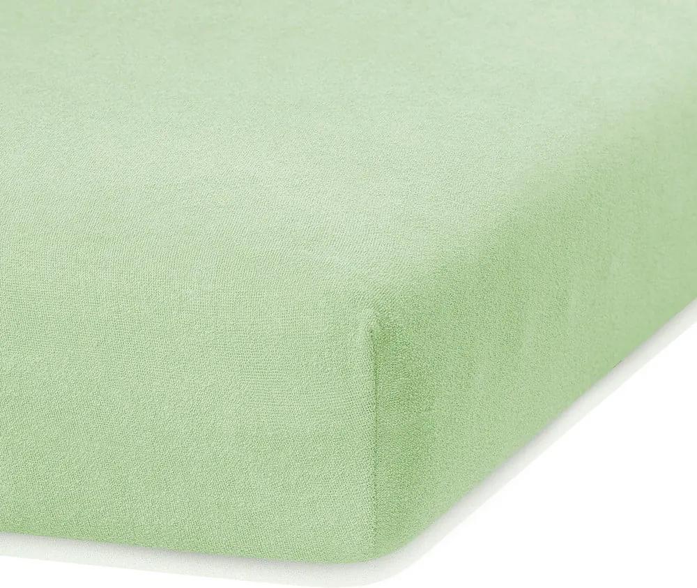 Cearceaf elastic AmeliaHome Ruby, 200 x 100-120 cm, verde deschis
