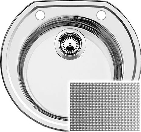 Chiuveta Inox Blanco Rondoval Panzat 535 x 490 mm, cu 2 gaura