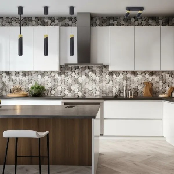 Lustră pe cablu NEO 1xGU10/8W/230V negru/auriu