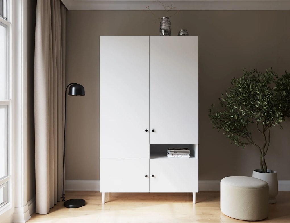 Dulap DULLUM 120x205cm, alb
