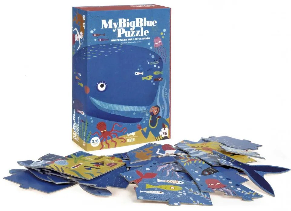 Puzzle Londji, Balena albastra in ocean