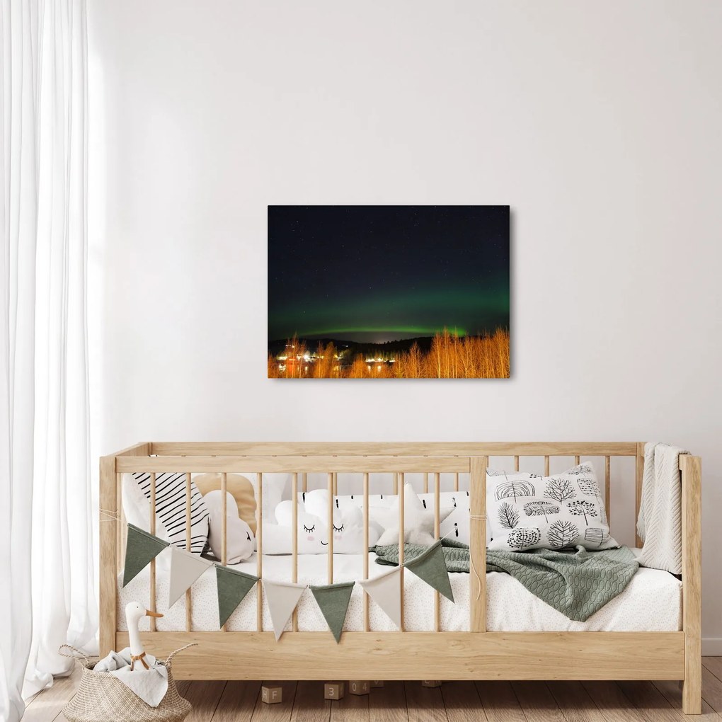 Tablou cu aurora borealis (70x50 cm)