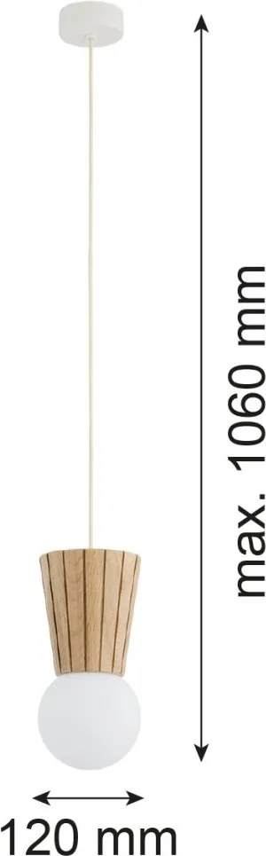 Pendul lemn stil scandinav VOLANTE 8951