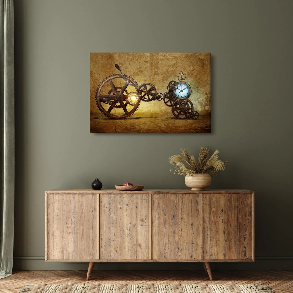 Tablou cu aparatele istorice ale ceasurilor (90x60 cm)