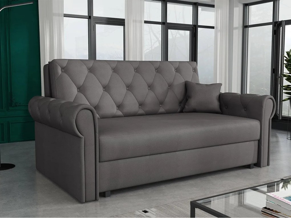 Canapea extensibilă Clovea Roma III (Gri închis) (cu sp. depozitare). Promo -16%. 1105518