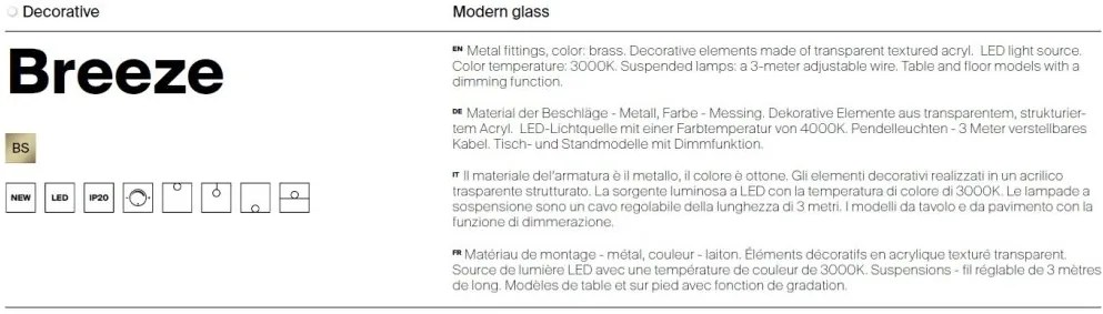 Lustra LED aplicata design decorativ Breeze