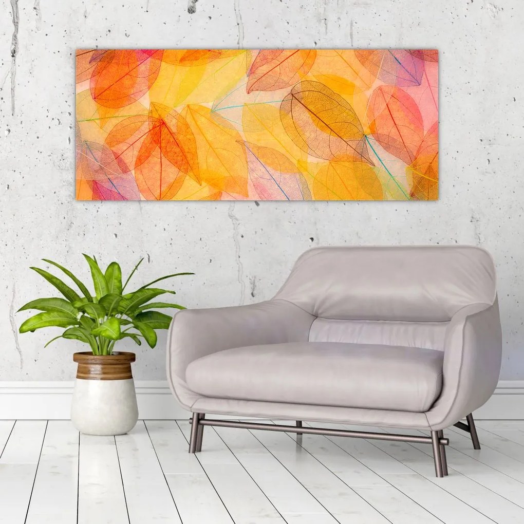 Tablou - Fundal frunze de toamnă (120x50 cm)