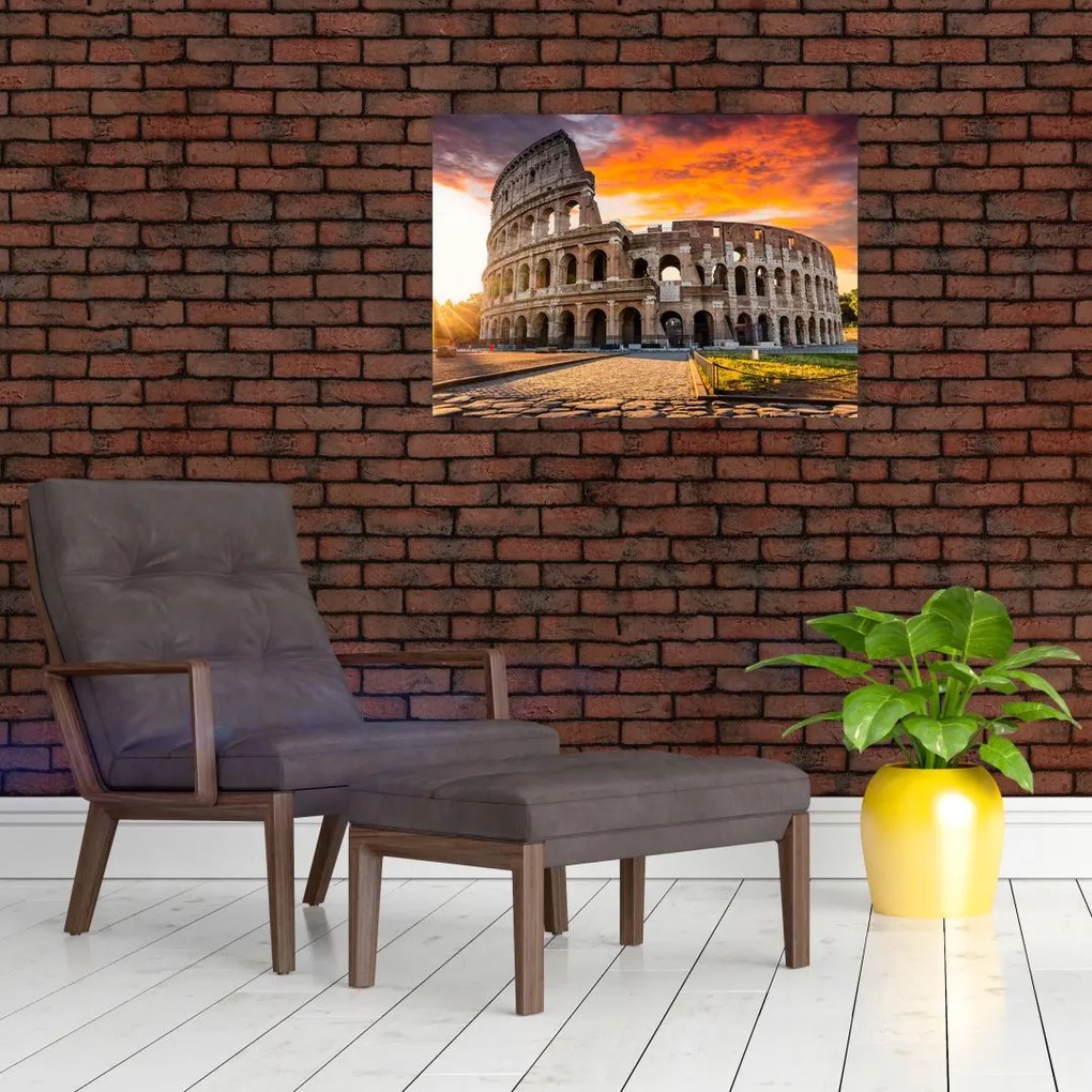 Tablou pe sticlă - Coloseum din Roma (70x50 cm)