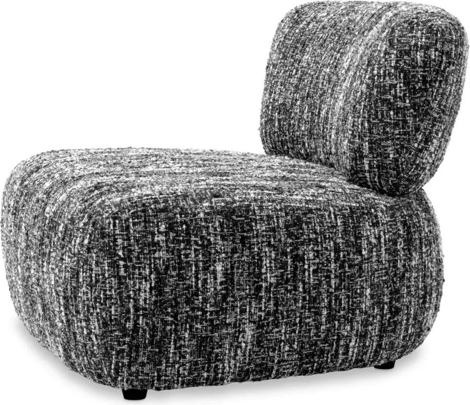 Fotoliu elegant design LUX Leon, Boucle sonata black
