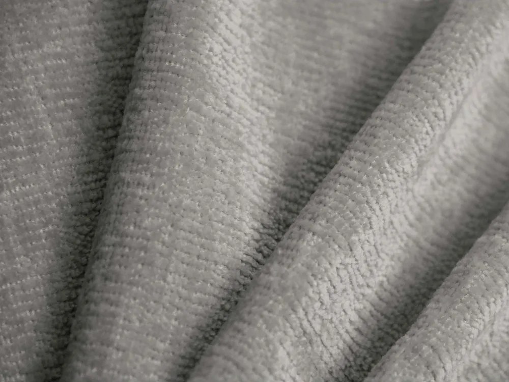 Pat matrimonial gri deschis tapițat cu spațiu de depozitare cu somieră 180x200 cm Ovalo – Micadoni