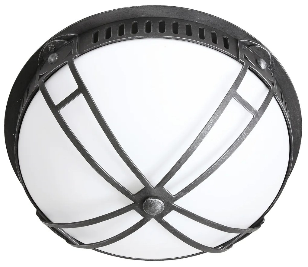 Plafoniera iluminat exterior din fier forjat, diametru 42cm, DE 2578-A